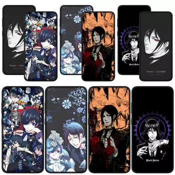 для Samsung Galaxy S24 S23 iPhone 15 14 Xiaomi Redmi Note 13 12 11 Pro Max X 8 7 9 10 XR A05 OPPO A15 Huawei чехол для телефона комиксы Черный дворецкий чехол