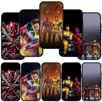 для Samsung Galaxy S24 S23 iPhone 15 14 Xiaomi Redmi Note 13 12 11 8 Plus 10 9 Pro Max X XR чехол для телефона аниме Дэдпул Росомаха OPPO Huawei чехол
