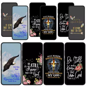 для Samsung Galaxy S24 S23 iPhone 15 14 Xiaomi Redmi Note 13 12 11 Pro Max X 8 7 9 10 XR OPPO A15 Huawei чехол для телефона Библейский стих Христианский Бог Иегова for Huawei Mate 20 Pro олений
