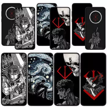 для Samsung Galaxy S24 S23 iPhone 15 14 Xiaomi Redmi Note 13 12 11 Pro Max X 8 7 9 10 XR A05 OPPO A15 Huawei чехол для телефона аниме Berserk Guts Cover for Redmi 13C 4G болюс
