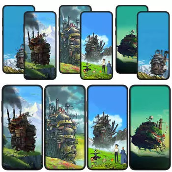 для Samsung Galaxy S24 S23 iPhone 15 14 Xiaomi Redmi Note 13 12 11 Pro Max X 8 7 9 10 XR OPPO A15 Huawei чехол для телефона Howls Ходячий замок Чехол