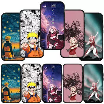 для Samsung Galaxy S24 S23 iPhone 15 14 Xiaomi Redmi Note 13 12 11 8 Plus 10 9 Pro Max X XR чехол для телефона Наруто Харуно Сакура OPPO A15 Huawei P30 чехол