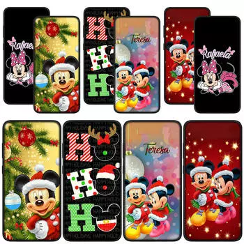 для Samsung Galaxy S24 S23 iPhone 15 14 Xiaomi Redmi Note 13 12 11 Pro Max X 8 7 9 10 XR OPPO A15 Huawei чехол для телефона Минни Рождество Микки Маус Любовь for Huawei Y6 2018 экрю
