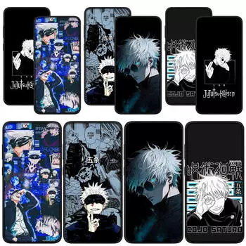 для Samsung Galaxy S24 S23 iPhone 15 14 Xiaomi Redmi Note 13 12 11 Pro Max X 8 7 9 10 XR OPPO Huawei чехол для телефона аниме Jujutsu Kaisen Gojo Satoru чехол for Redmi Note 13 5G экрю
