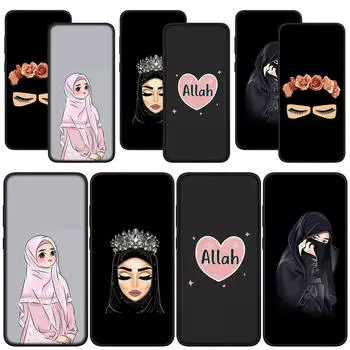для Samsung Galaxy S24 S23 iPhone 15 14 Xiaomi Redmi Note 13 12 11 Pro Max X 8 7 Plus 9 10 XR OPPO Huawei Чехол для телефона Девушка Женщина Арабский Исламский Мусульманин for OPPO A54 5G болюс