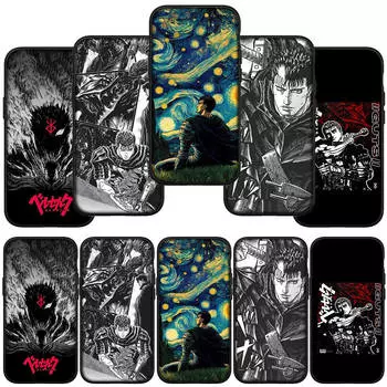 для Samsung Galaxy S24 S23 iPhone 15 14 Xiaomi Redmi Note 13 12 11 8 Plus 10 9 Pro Max X XR чехол для телефона Berserk Guts Wallpaper OPPO Huawei Cover for Huawei Y6 2019 ceil