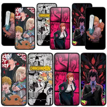 для Samsung Galaxy S24 S23 iPhone 15 14 Xiaomi Redmi Note 13 12 11 Pro Max X 8 7 9 10 XR OPPO Huawei Чехол Denji Makima Tatsuki Fujimoto Chainsaw Man for Realme C55 аэро