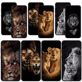для Samsung Galaxy S24 S23 iPhone 15 14 Xiaomi Redmi Note 13 12 11 Pro Max X 8 7 Plus 9 10 XR OPPO Huawei чехол для телефона с изображением животных и льва for Samsung Galaxy A20 экрю