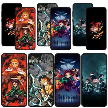 для Samsung Galaxy S24 S23 iPhone 15 14 Xiaomi Redmi Note 13 12 11 Pro Max X 8 9 10 XR OPPO A15 Huawei чехол для телефона Kamado Nezuko Demon Slayer Tanjirou for Samsung Galaxy Note 10 Plus болюс