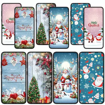 для Samsung Galaxy S24 S23 iPhone 15 14 Xiaomi Redmi Note 13 12 11 Pro Max X 8 7 9 10 XR OPPO Huawei чехол для телефона Merry Christmas Decorations Tree Cover for OPPO A57 4G экрю
