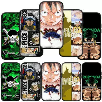 для Samsung Galaxy S24 S23 iPhone 15 14 Xiaomi Redmi Note 13 12 11 8 Plus 10 9 Pro Max X XR чехол мультфильм Трафальгар Ло Луффи One Piece OPPO Huawei for Xiaomi Poco M6 5G болюс
