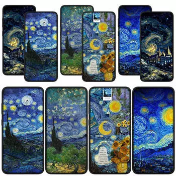 для Samsung Galaxy S24 S23 iPhone 15 14 Xiaomi Redmi Note 13 12 11 Pro Max X 8 7 9 10 XR A05 OPPO A15 Huawei чехол для телефона Звездная ночь Картина Ван Гога for iPhone 15 Pro аэро