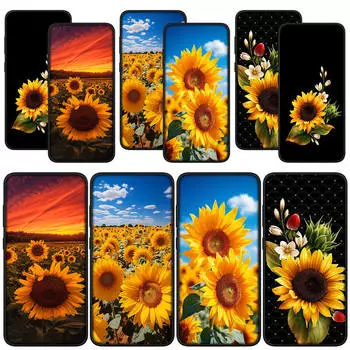 для Samsung Galaxy S24 S23 iPhone 16 15 14 Xiaomi Redmi Note 13 12 11 Pro Max X 8 9 10 XR A05 13C OPPO A15 Huawei чехол для телефона Подсолнух Цветок Чехол for iPhone 14 олений