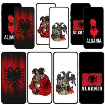 для Samsung Galaxy S24 S23 iPhone 16 15 14 Xiaomi Redmi Note 13 12 11 Pro Max X 8 9 10 XR A05 OPPO A15 Huawei чехол для телефона албанцы Албанский флаг крышка for Samsung Galaxy Note 9 ceil