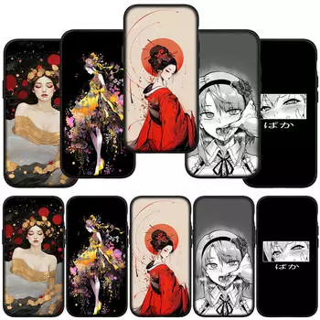 для Samsung Galaxy S24 S23 iPhone 16 15 14 Xiaomi Redmi Note 13 12 11 10 8 Plus 9 Pro Max X XR чехол для телефона Waifu Sugoi Ahegao аниме OPPO Huawei чехол for Redmi Note 13 Pro 5G аэро