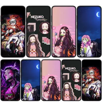 для Samsung Galaxy S24 S23 iPhone 16 15 14 Xiaomi Redmi Note 13 12 11 10 8 Plus 9 Pro Max X XR Чехол для телефона Nezuko Demon Slayer Daki Gyutaro OPPO Huawei for Redmi Note 8T аэро
