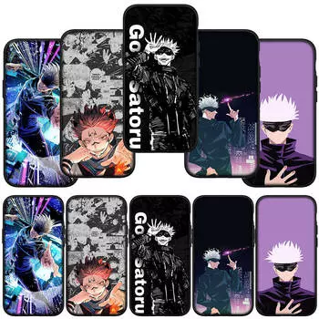 для Samsung Galaxy S24 S23 iPhone 16 15 14 Xiaomi Redmi Note 13 12 11 10 8 9 Pro Max X XR Чехол для телефона Jujutsu Kaisen Gojo Satoru Обои OPPO Huawei for Xiaomi Poco M6 4G болюс