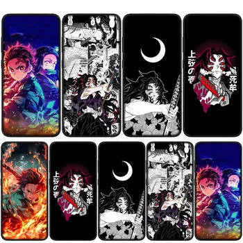 для Samsung Galaxy S24 S23 iPhone 16 15 14 Xiaomi Redmi Note 13 12 11 Plus 9 Pro Max X XR Чехол для телефона Kamado Tanjiro Demon Slayer Kokushibo OPPO Huawei for Huawei Y7 2019 болюс