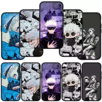 для Samsung Galaxy S24 S23 iPhone 16 15 14 Xiaomi Redmi Note 13 12 11 8 Plus 9 Pro Max X XR Чехол-постер Jujutsu Kaisen Gojo Satoru OPPO Huawei Cover for Samsung Galaxy S24 Ultra аэро