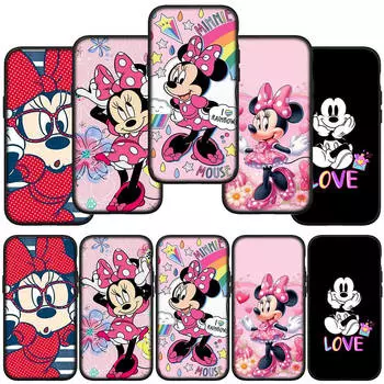 для Samsung Galaxy S24 S23 iPhone 16 15 14 Xiaomi Redmi Note 13 12 11 10 8 Plus 9 Pro Max X XR 14C A16Чехол для телефона Аниме Минни Маус OPPO Huawei Чехол for iPhone 12 Pro Max аэро