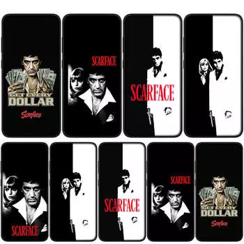 для Samsung Galaxy S24 S23 iPhone 16 15 14 Xiaomi Redmi Note 13 12 11 Plus 9 Pro Max X XR Чехол для телефона Scarface Al Pacino Tony Montana OPPO Huawei Cover for iPhone XS Max болюс