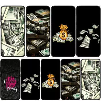 для Samsung Galaxy S24 S23 iPhone 16 15 14 Xiaomi Redmi Note 13 12 11 10 8 Plus 9 Pro Max X XR Чехол для телефона Обои Art Money 100 долларов OPPO Huawei for Samsung Galaxy A52 аэро