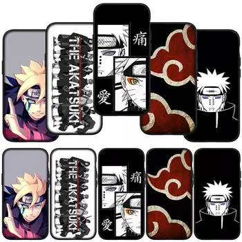 для Samsung Galaxy S24 S23 iPhone 16 15 14 Xiaomi Redmi Note 13 12 11 10Plus 9 Pro Max X XR чехол для телефона Pain Akatsuki Itachi Naruto OPPO Huawei Cover for Samsung Galaxy A7 2018 аэро