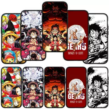 для Samsung Galaxy S24 S23 iPhone 16 15 14 Xiaomi Redmi Note 13 12 11 Plus 9 Pro Max X XR чехол для телефона Cartoon Luffy Gear 5 One Piece OPPO Huawei Cover for Samsung Galaxy A24 4G аэро