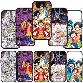 для Samsung Galaxy S24 S23 iPhone 16 15 14 Xiaomi Redmi Note 13 12 11 10Plus 9 Pro Max X XR чехол для телефона Luffy Gear 5 One Piece Anime OPPO Huawei Cover for Redmi Note 12 5G аэро
