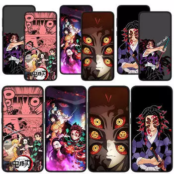 для Samsung Galaxy S24 S23 iPhone 16 15 14 Xiaomi Redmi Note 13 12 11 Pro Max X 9 10 XR A05 OPPO A15 Huawei чехол для телефона мультфильм Кокушибо, убивающий демонов for Samsung Galaxy Note 10 Lite экрю