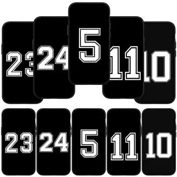 для Samsung Galaxy S24 S23 iPhone 16 15 14 Xiaomi Redmi Note 13 12 11 10 8 9 Pro Max X XR чехол для телефона Футбол Баскетбол № 5 23 24 OPPO Huawei чехол for Samsung Galaxy S24 Plus аэро