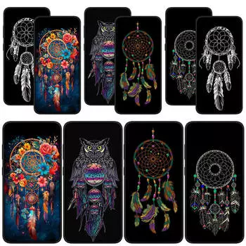 для Samsung Galaxy S24 S23 iPhone 16 15 14 Xiaomi Redmi Note 13 12 11 Pro Max X 9 10 XR A05 OPPO A15 Huawei чехол для телефона Dream Catcher Dreamcatcher Moon for Xiaomi Poco X3 NFC ceil