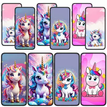 для Samsung Galaxy S24 S23 iPhone 16 15 14 Xiaomi Redmi Note 13 12 11 Pro Max X 9 10 XR A05 OPPO A15 Huawei чехол для телефона обои единорог мультфильм чехол for Samsung Galaxy A06 аэро