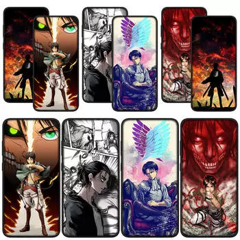 для Samsung Galaxy S24 S23 iPhone 16 15 14 Xiaomi Redmi Note 13 12 11 Pro Max X 8 9 10 XR OPPO A15 Huawei чехол для телефона аниме Атака титанов Levi Cover for Samsung Galaxy A05S аэро