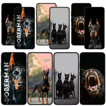 для Samsung Galaxy S24 S23 iPhone 16 15 14 Xiaomi Redmi Note 13 12 11 Pro Max X 8 9 10 XR A05 OPPO A15 Huawei чехол для телефона Doberman Dog Cover for Samsung Galaxy S20 ceil