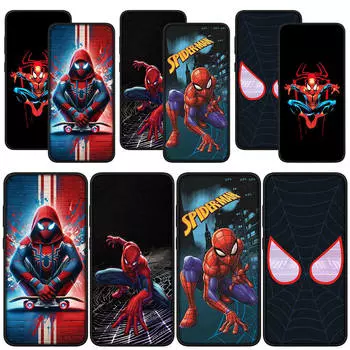 для Samsung Galaxy S24 S23 iPhone 16 15 14 Xiaomi Redmi Note 13 12 11 Pro Max X 8 9 10 XR A05 13C OPPO A15 Huawei чехол для телефона Spider Cartoon Man Cover for Samsung Galaxy A14 аэро