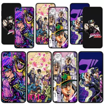 для Samsung Galaxy S24 S23 iPhone 16 15 14 Xiaomi Redmi Note 13 12 11 Pro Max X 9 10 XR OPPO A15 Huawei чехол для телефона аниме JoJo s Bizarre Adventure JoJo for Samsung Galaxy S9 экрю