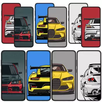 для Samsung Galaxy S24 S23 iPhone 16 15 14 Xiaomi Redmi Note 13 12 11 Pro Max X 8 9 10 XR OPPO A15 Huawei чехол для телефона Supercar Cartoon Super Car Cover for Samsung Galaxy A06 олений
