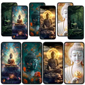для Samsung Galaxy S24 S23 iPhone 16 15 14 Xiaomi Redmi Note 13 12 11 Pro Max X 8 9 10 XR A05 OPPO A15 A06 Huawei чехол для телефона обои Будда чехол for Samsung Galaxy S10 Plus экрю