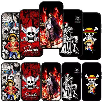 для Samsung Galaxy S24 S23 iPhone 16 15 14 Xiaomi Redmi Note 13 12 11 Plus 9 Pro Max X XR чехол для телефона Shanks Red Hair Luffy One Piece OPPO Huawei Cover for iPhone 7 аэро