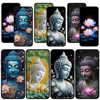 для Samsung Galaxy S24 S23 iPhone 16 15 14 Xiaomi Redmi Note 13 12 11 Pro Max X 9 10 XR A05 OPPO A15 Huawei чехол для телефона Lotus Figure Lord Buddha Cover for Redmi Note 11S 4G ceil