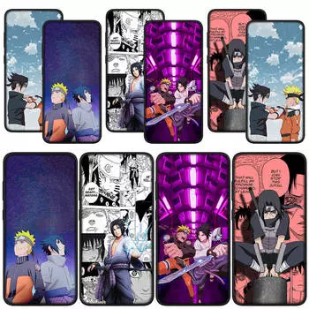 для Samsung Galaxy S24 S23 iPhone 16 15 14 Xiaomi Redmi Note 13 12 11 Pro Max X 8 9 10 XR A16 OPPO Huawei чехол для телефона Naruto Comics Uchiha Sasuke Cover for iPhone 12 ceil