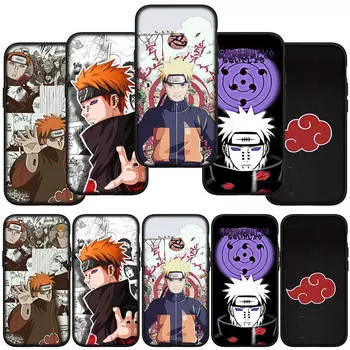для Samsung Galaxy S24 S23 iPhone 16 15 14 Xiaomi Redmi Note 13 12 11 10Plus 9 Pro Max X XR чехол для телефона Cartoon Pain Akatsuki Naruto OPPO Huawei Cover for Samsung Galaxy A30 болюс