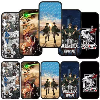 для Samsung Galaxy S24 S23 iPhone 16 15 14 Xiaomi Redmi Note 13 12 11 8 9 Pro Max X XR чехол аниме Атака титанов Эрен Йегер Леви OPPO Huawei чехол for Samsung Galaxy A34 5G аэро