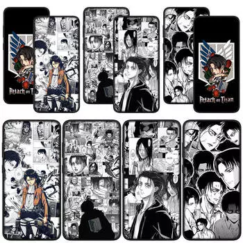 для Samsung Galaxy S24 S23 iPhone 16 15 14 Xiaomi Redmi Note 13 12 11 Pro Max X 8 9 10 XR A05 OPPO A15 Huawei чехол для телефона мультфильм Атака титанов Леви for iPhone XS аэро