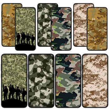 для Samsung Galaxy S24 S23 iPhone 16 15 14 Xiaomi Redmi Note 13 12 11 Pro Max X 8 9 10 XR OPPO A15 Huawei чехол для телефона камуфляж военный армейский камуфляж искусство for Samsung Galaxy Note 20 болюс