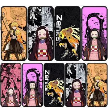 для Samsung Galaxy S24 S23 iPhone 16 15 14 Xiaomi Redmi Note 13 12 11 Plus 9 Pro Max X XR Чехол для телефона Agatsuma Zenitsu Demon Slayer Nezuko OPPO Huawei for Redmi 14C 4G ceil