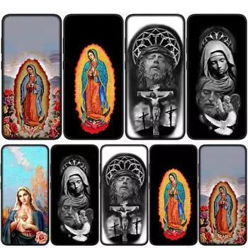 для Samsung Galaxy S24 S23 iPhone 16 15 14 Xiaomi Redmi Note 13 12 11 Plus 9 Pro Max X XR чехол для телефона Обои Virgen de Guadalupe OPPO Huawei Cover for Redmi Note 8T экрю