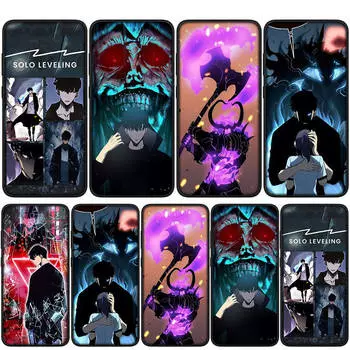 для Samsung Galaxy S24 S23 iPhone 16 15 14 Xiaomi Redmi Note 13 12 11 Plus 9 Pro Max X XR чехол для телефона Solo Leveling Sung Jinwoo Arise OPPO Huawei Cover for Samsung Galaxy A05S аэро