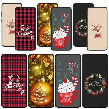 для Samsung Galaxy S24 S23 iPhone 16 15 14 Xiaomi Redmi Note 13 12 11 Pro Max X 8 9 10 XR OPPO Huawei чехол для телефона Merry Deer рождественские украшения елка for iPhone 13 Mini олений